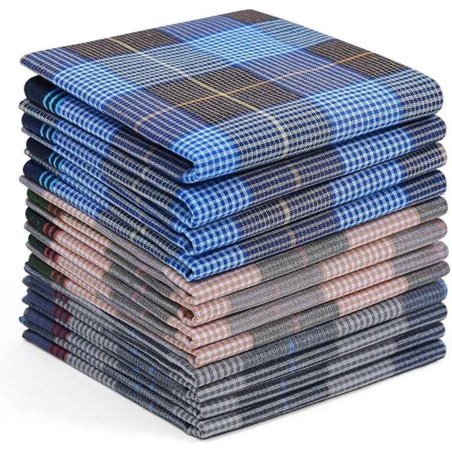 Handkerchief Cotton Men - Handkerchiefs for Men, 12PCS 100% Cotton