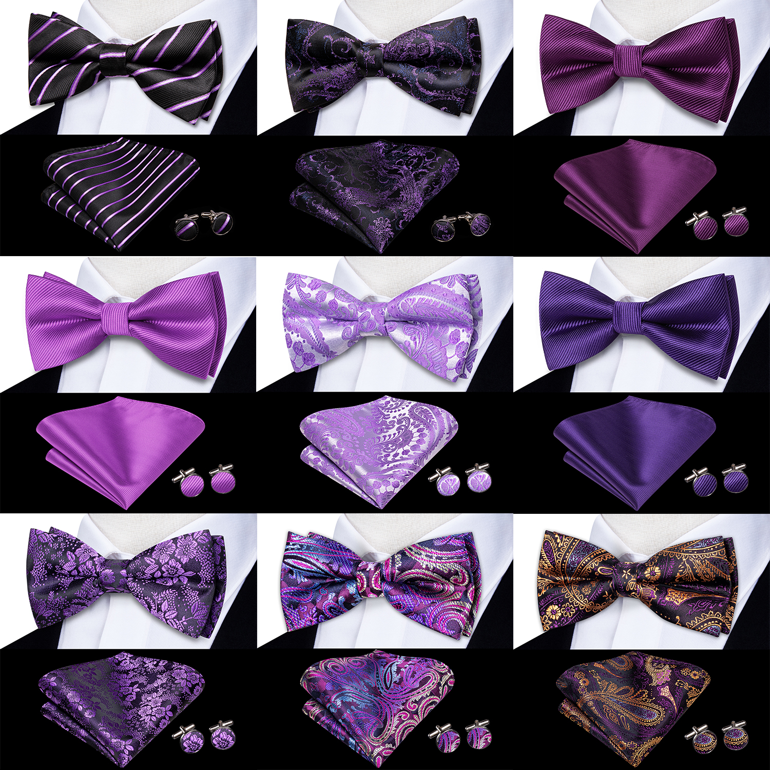 Purple Lilac Lavender Pansy Vi - Bow Tie Pre Tied reseña y precio