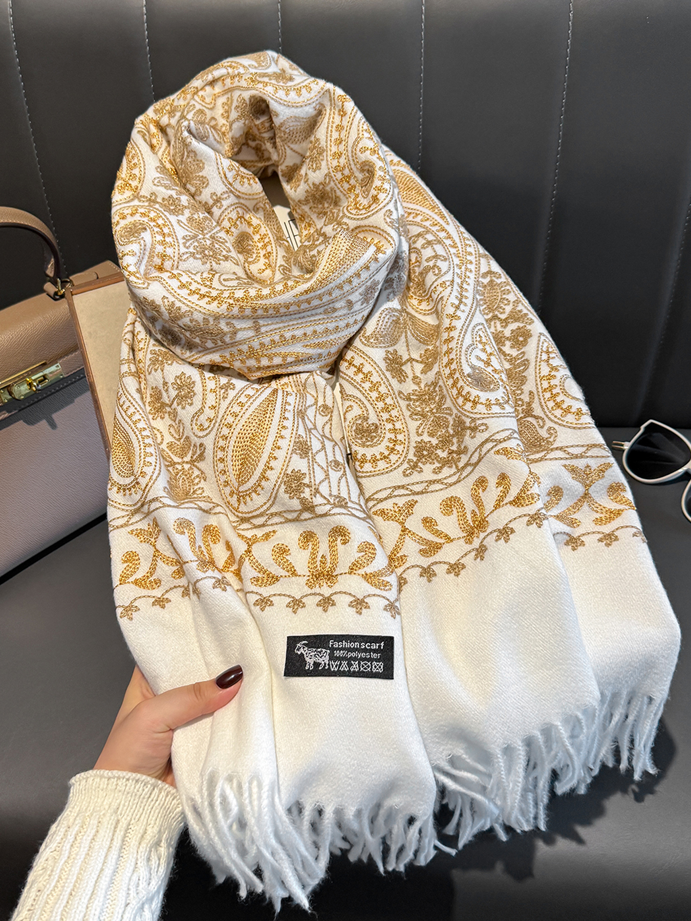 Luxury Thick Warm Paisley Pash - Woven Scarf Blanket reseña y precio