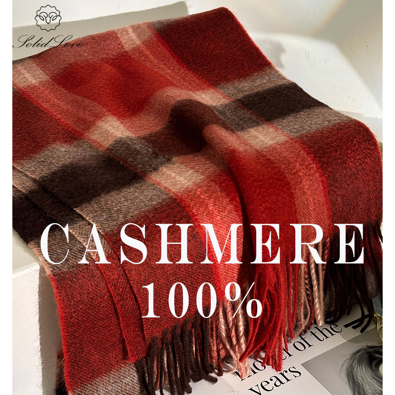 100% Cashmere Scarf   Plaid  W - Muffler Men Wool reseña y precio