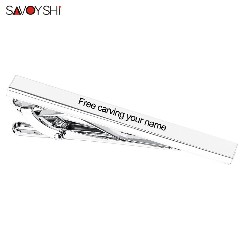 SAVOYSHI Free Engraving Name C - Tie Bar Set Gift reseña y precio