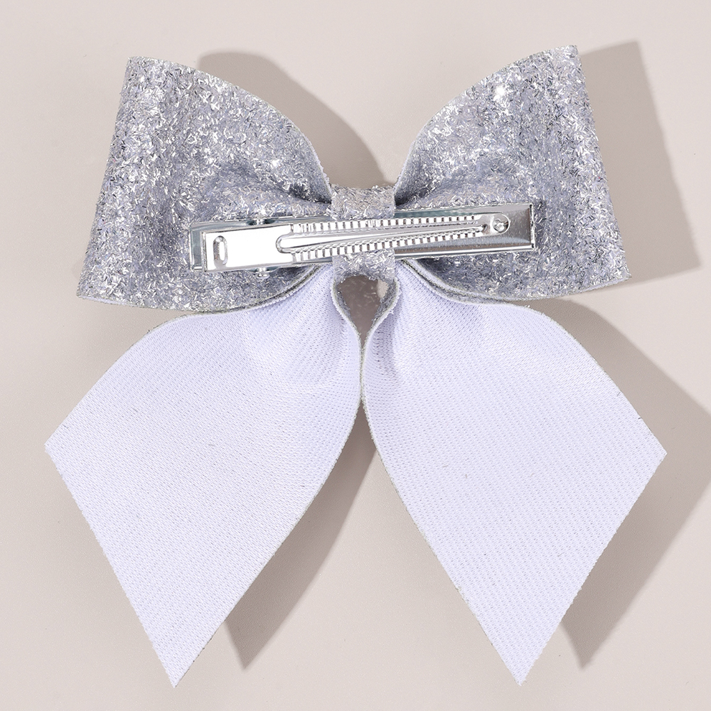6Pcs Sparkling Bow Hair Clips  - Tie Clip Silver reseña y precio