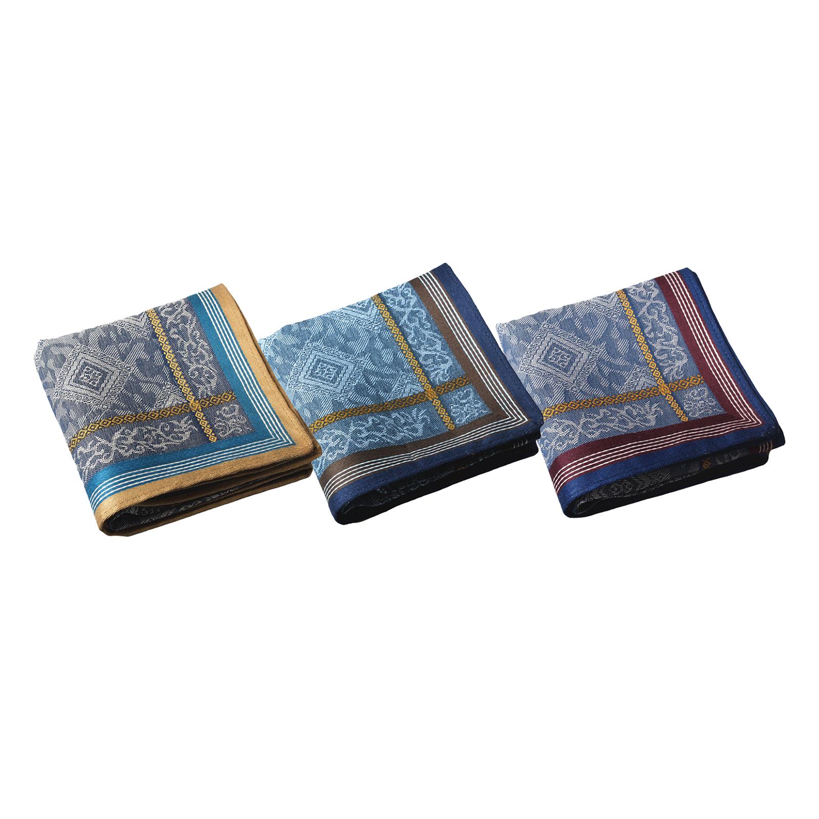 3Pcs Pocket Square Hankies Jac - Handkerchief Cotton Men reseña y precio