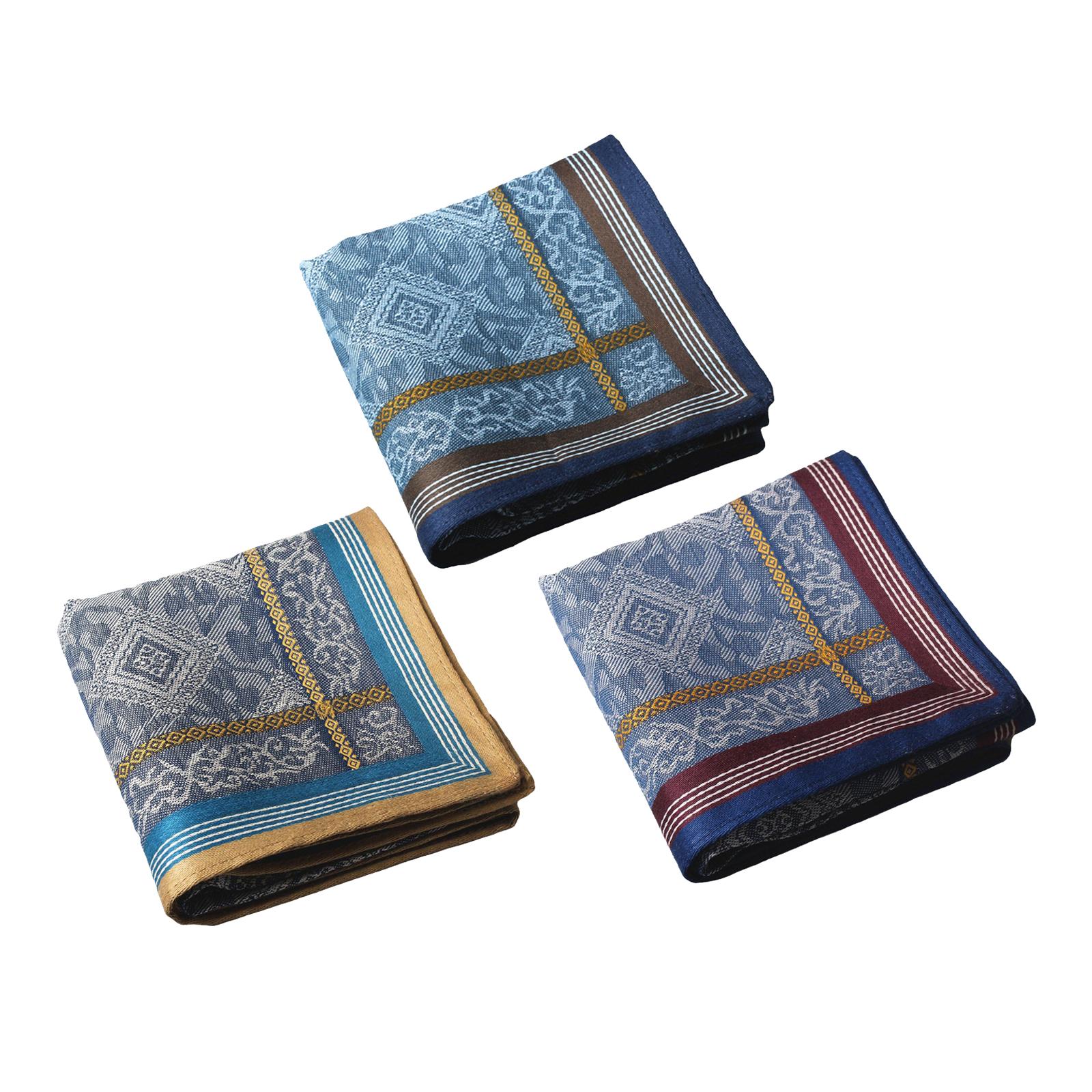 3Pcs Pocket Square Hankies Jac - Handkerchief Cotton Men reseña y precio