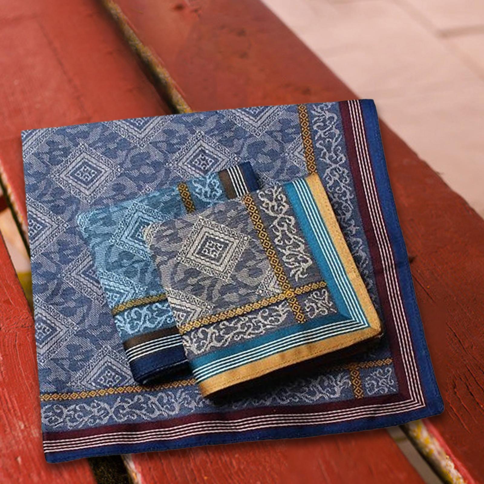 3Pcs Pocket Square Hankies Jac - Handkerchief Cotton Men reseña y precio
