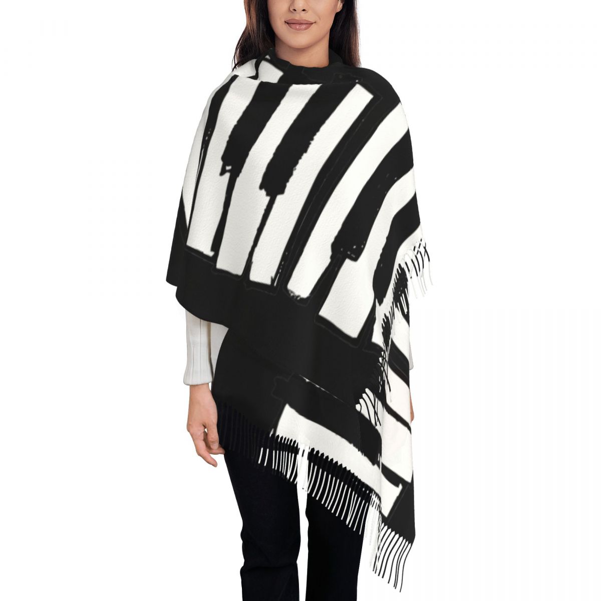 Minimalistic Piano Keys Scarf  - Pashmina Wrap Large reseña y precio