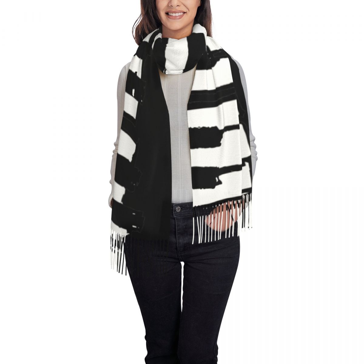 Minimalistic Piano Keys Scarf  - Pashmina Wrap Large reseña y precio