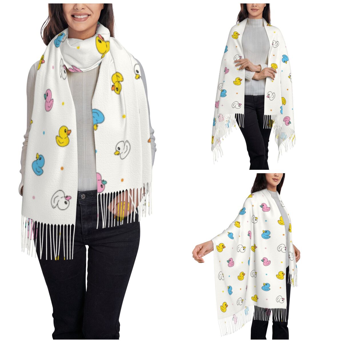Women's Scarf with Tassel Cute - Pashmina Wrap Large reseña y precio