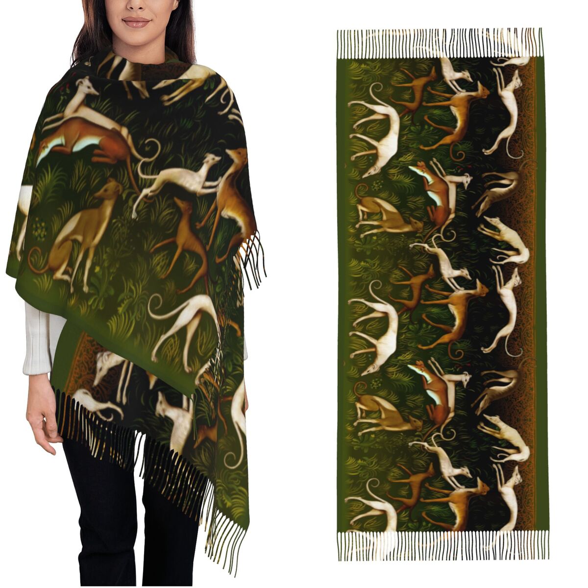 Greyhounds Shawl Wrap Women Wi - Pashmina Wrap Large reseña y precio