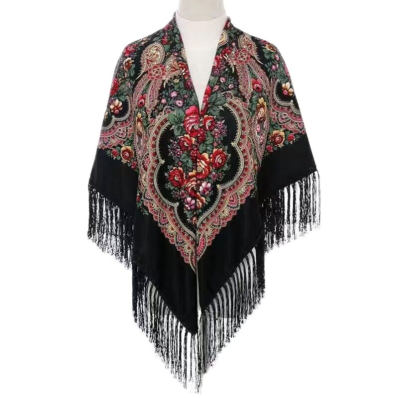 130*130cm Ethnic Printed Squar - Woven Scarf Blanket reseña y precio