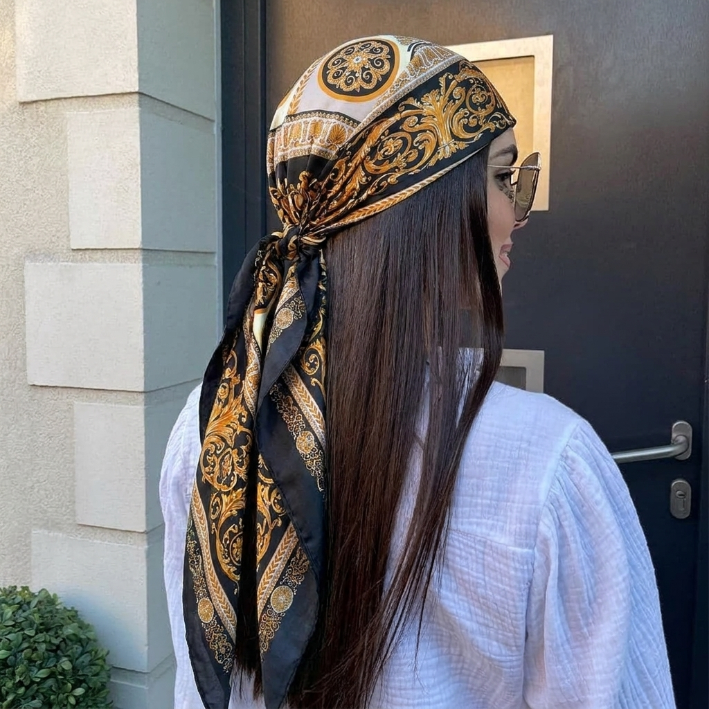 Silk Shawl Satin Square Scarf  - Silk Neck Scarf reseña y precio