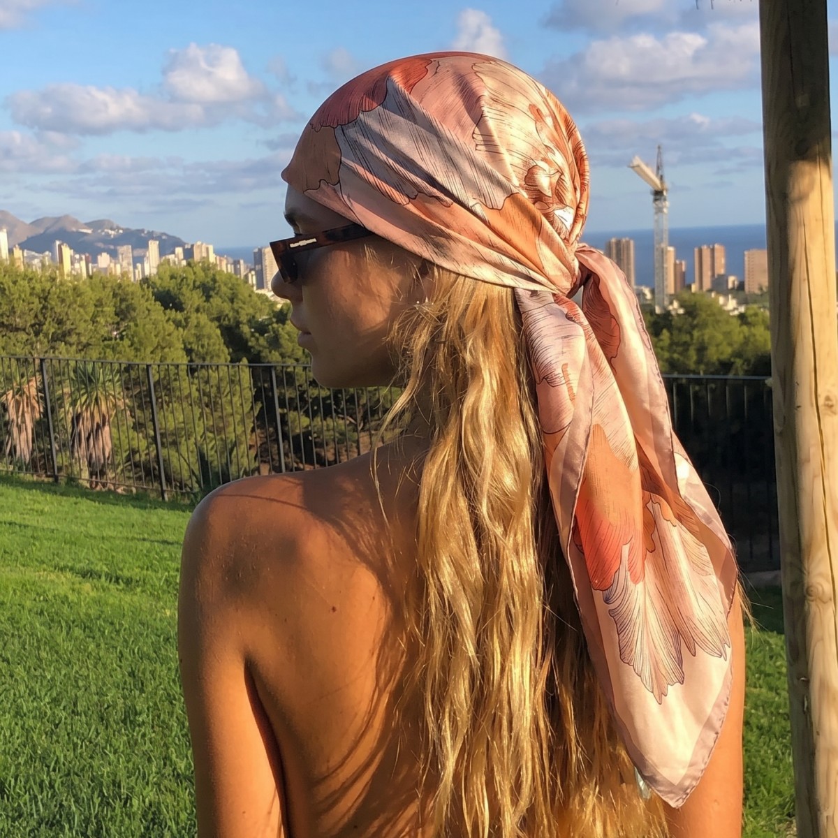 Women Silk Square Scarf Lady B - Pashmina Wrap Large reseña y precio