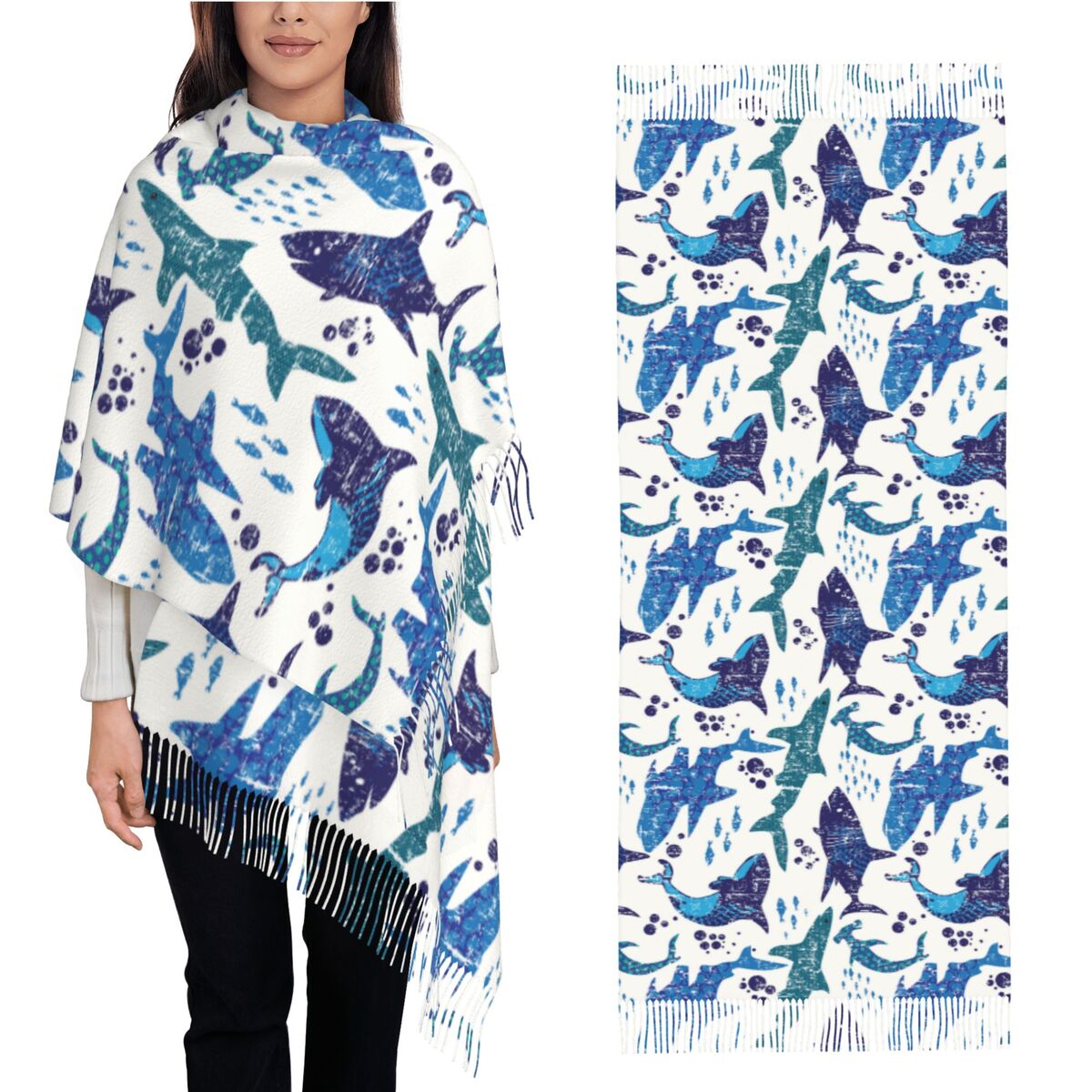 Shark Underwater World Ocean S - Pashmina Wrap Large reseña y precio