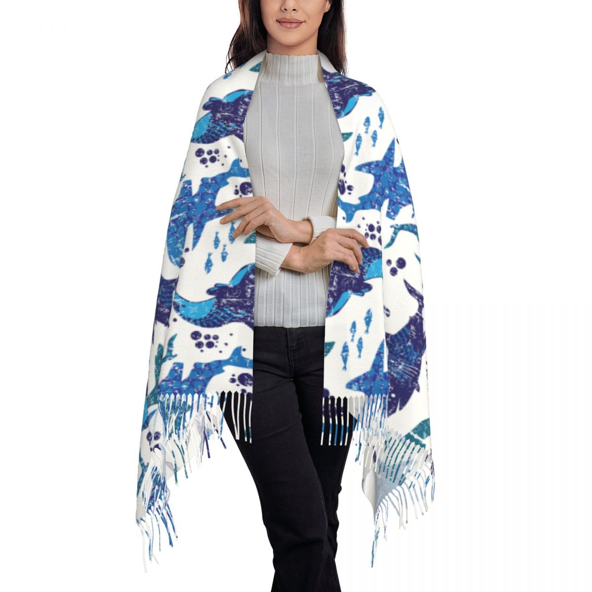 Shark Underwater World Ocean S - Pashmina Wrap Large reseña y precio