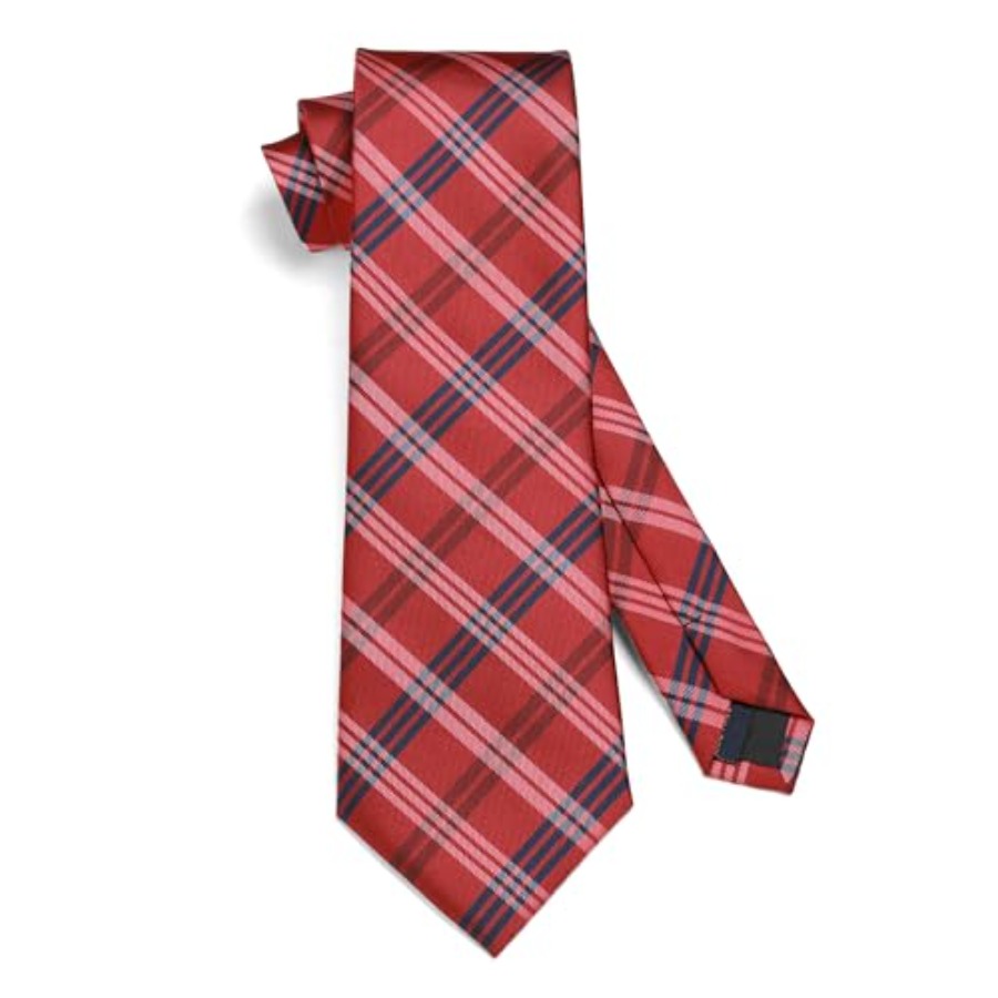 Mens Ties Set Stripe Plaid Tie - Pocket Square Set reseña y precio