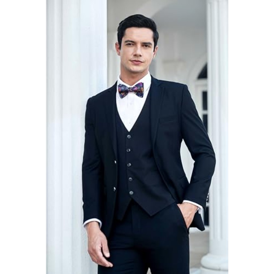 Bow Ties for Men Floral Bowtie - Pocket Square Set reseña y precio