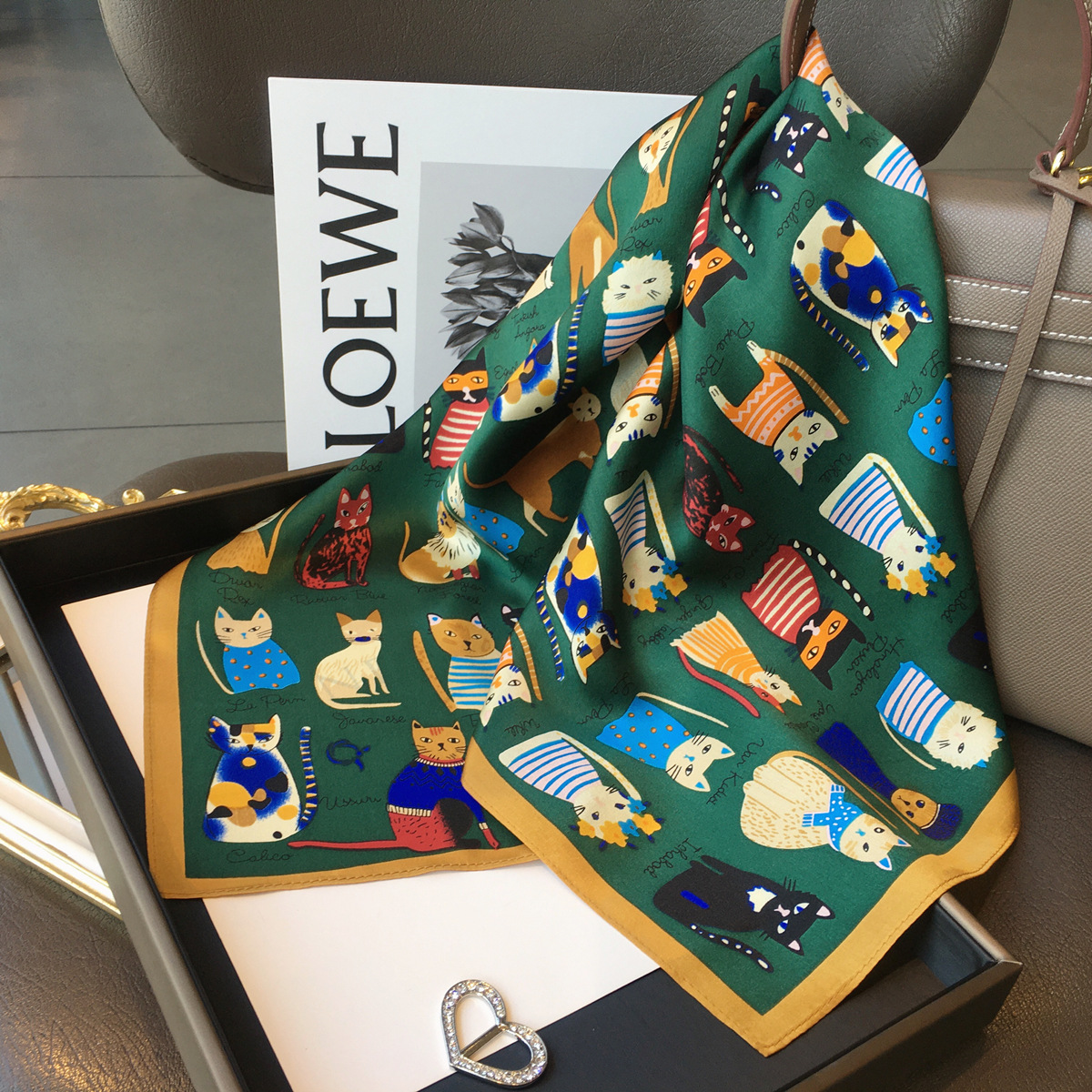 Luxury Brand 2023 Silk Square  - Silk Tie Striped reseña y precio