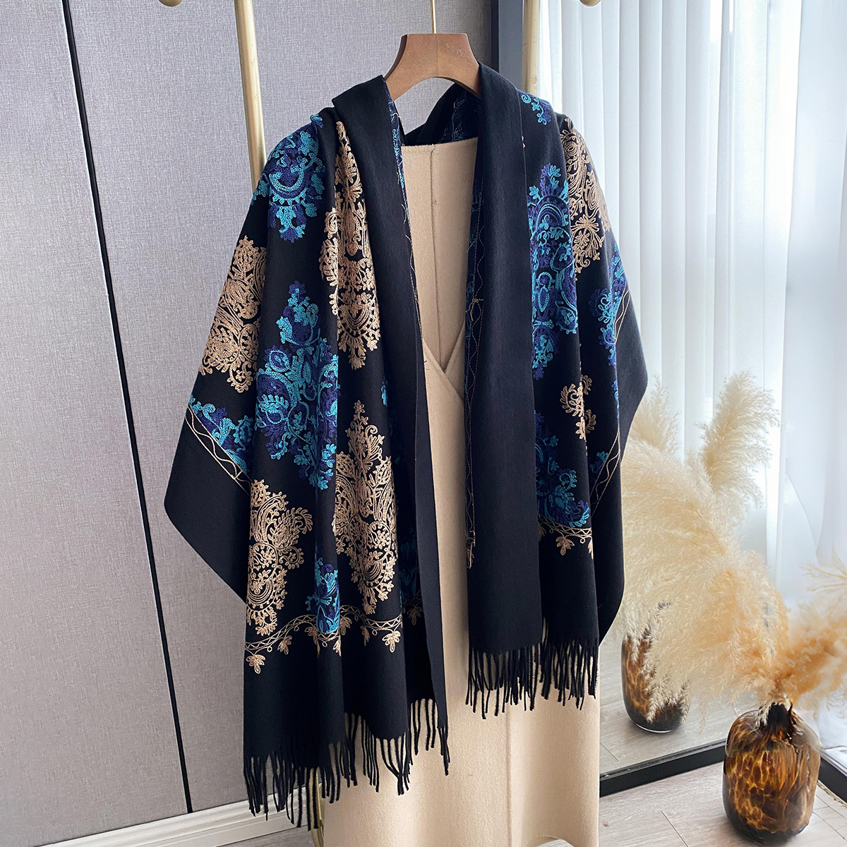 Women Fashion Winter Warm Cash - Woven Scarf Blanket reseña y precio