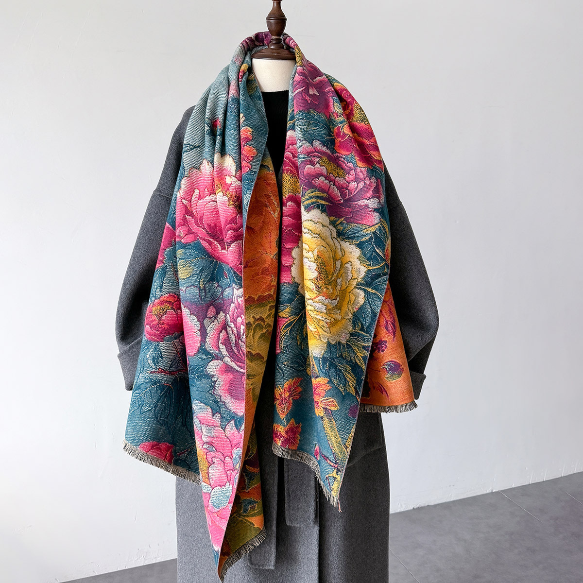 Warm Cashmere Scarf Women Shaw - Woven Scarf Blanket reseña y precio