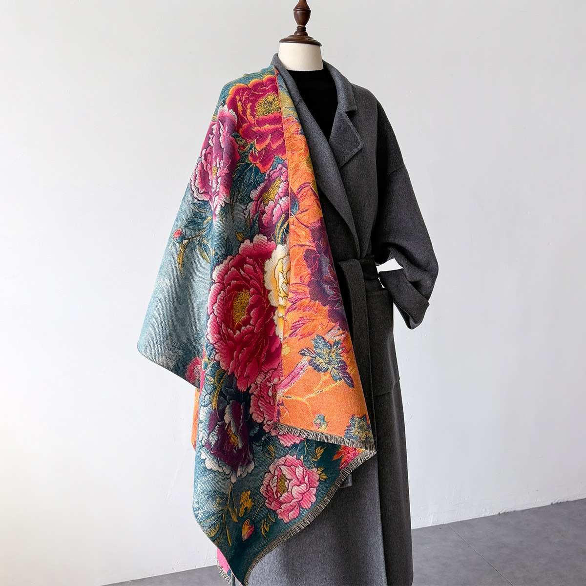Warm Cashmere Scarf Women Shaw - Woven Scarf Blanket reseña y precio