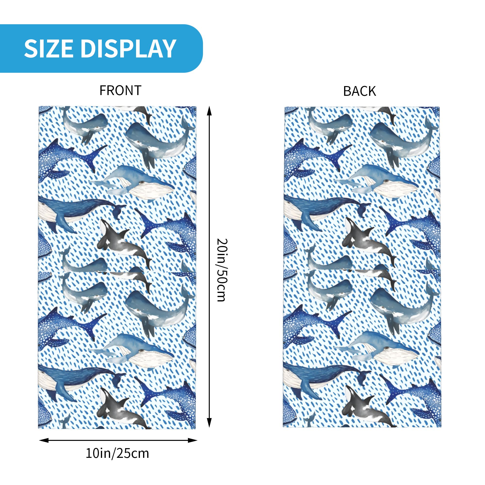 Custom Blue Watercolour Shark  - Neck Warmer Tube reseña y precio