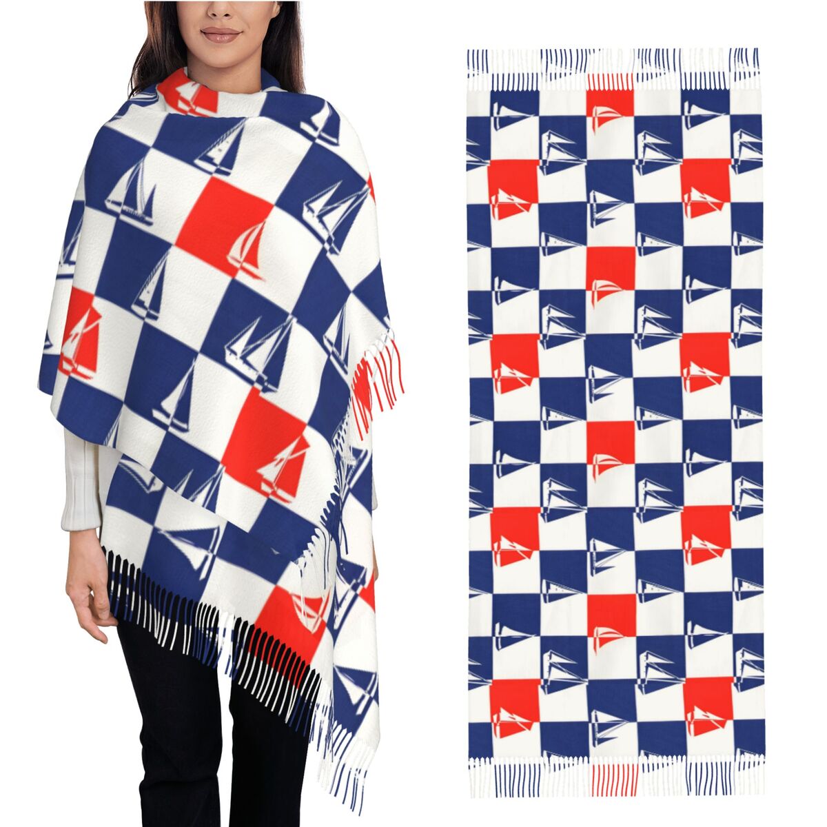 Sailing Ship Ocean Scarf Fall  - Pashmina Wrap Large reseña y precio