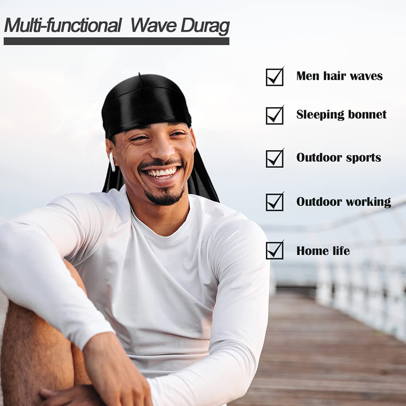 2PCS/LOT Unisex Men Satin Dura - Bandana Doo Rag reseña y precio