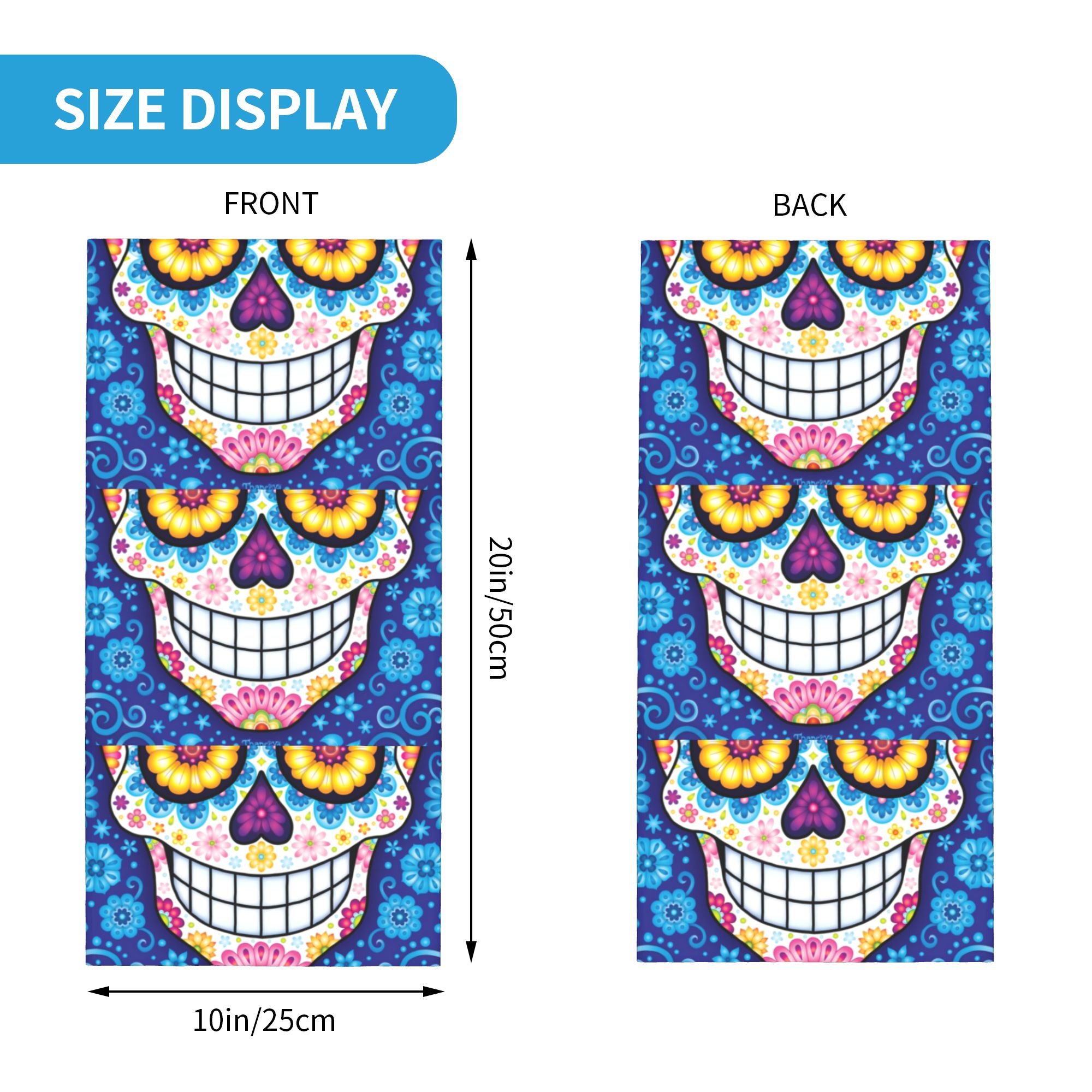 Custom Day Of The Dead Sugar S - Neck Warmer Tube reseña y precio