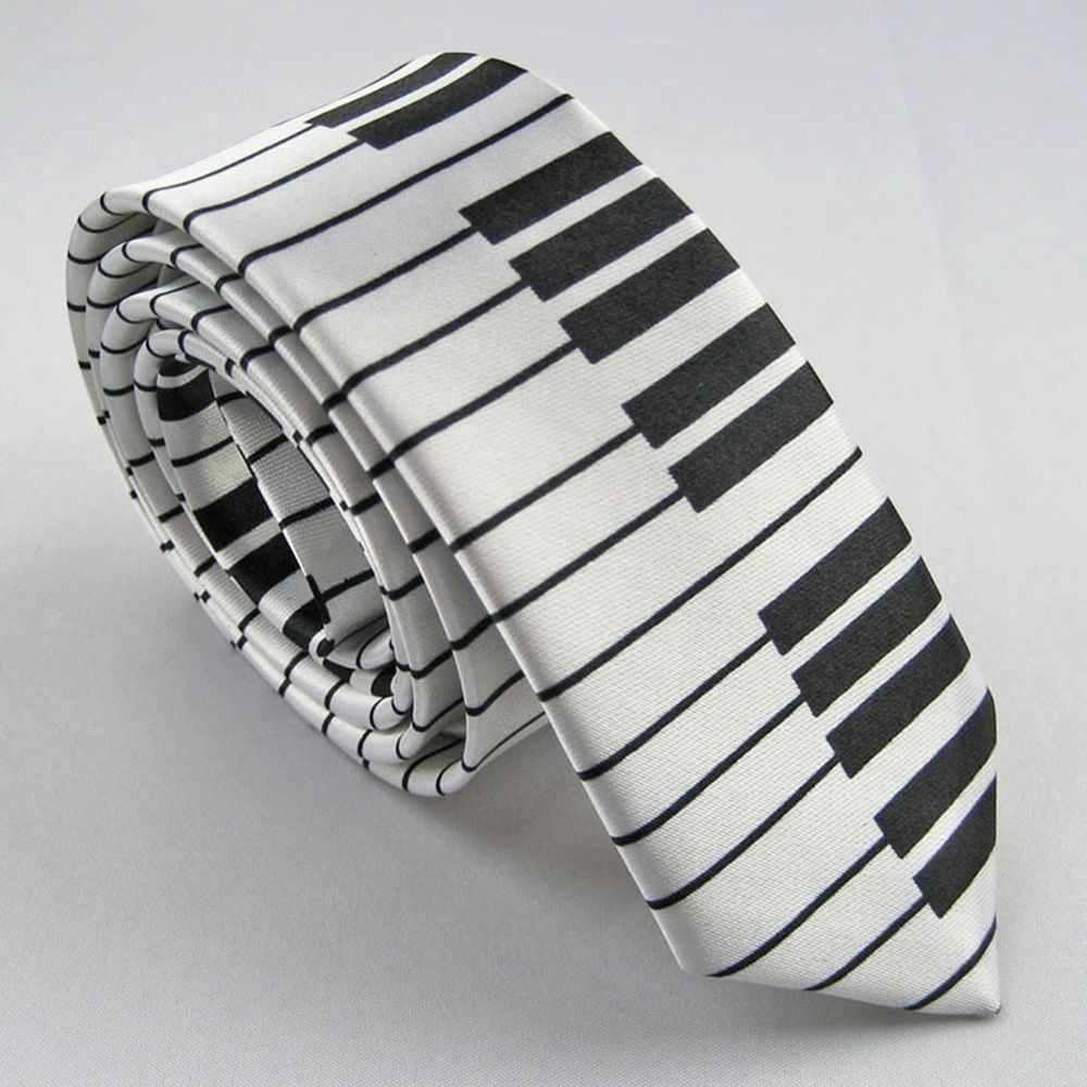 Skinny Piano Black & White Men - Skinny Tie Men reseña y precio