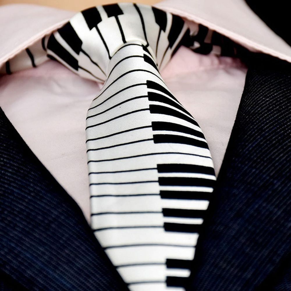 Skinny Piano Black & White Men - Skinny Tie Men reseña y precio
