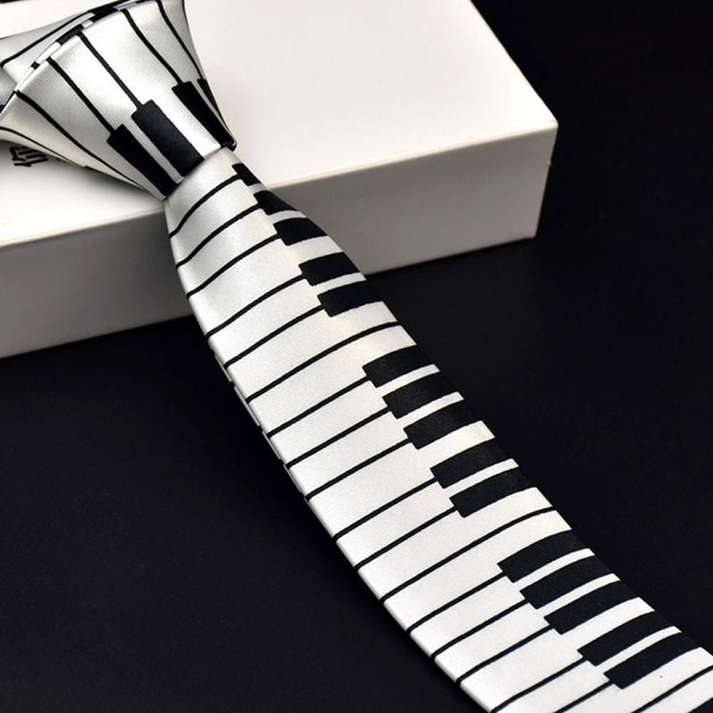 Skinny Piano Black & White Men - Skinny Tie Men reseña y precio