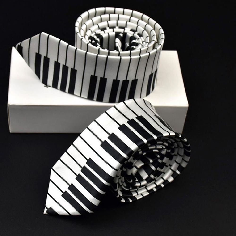 Skinny Piano Black & White Men - Skinny Tie Men reseña y precio