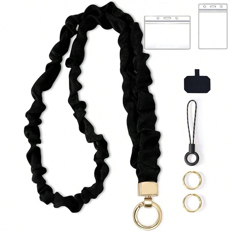 Fashion Scrunchie Lanyard with - Lanyard Badge Holder reseña y precio