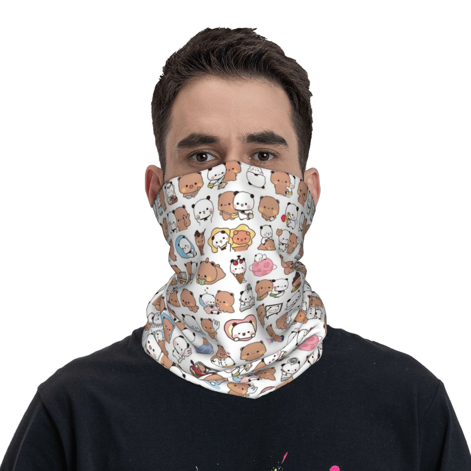 Custom Bear Cartoon Peach And  - Neck Warmer Tube reseña y precio