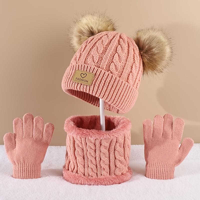 Toddler Kids Pom Pom Decor Bea - Infinity Scarf Knit reseña y precio