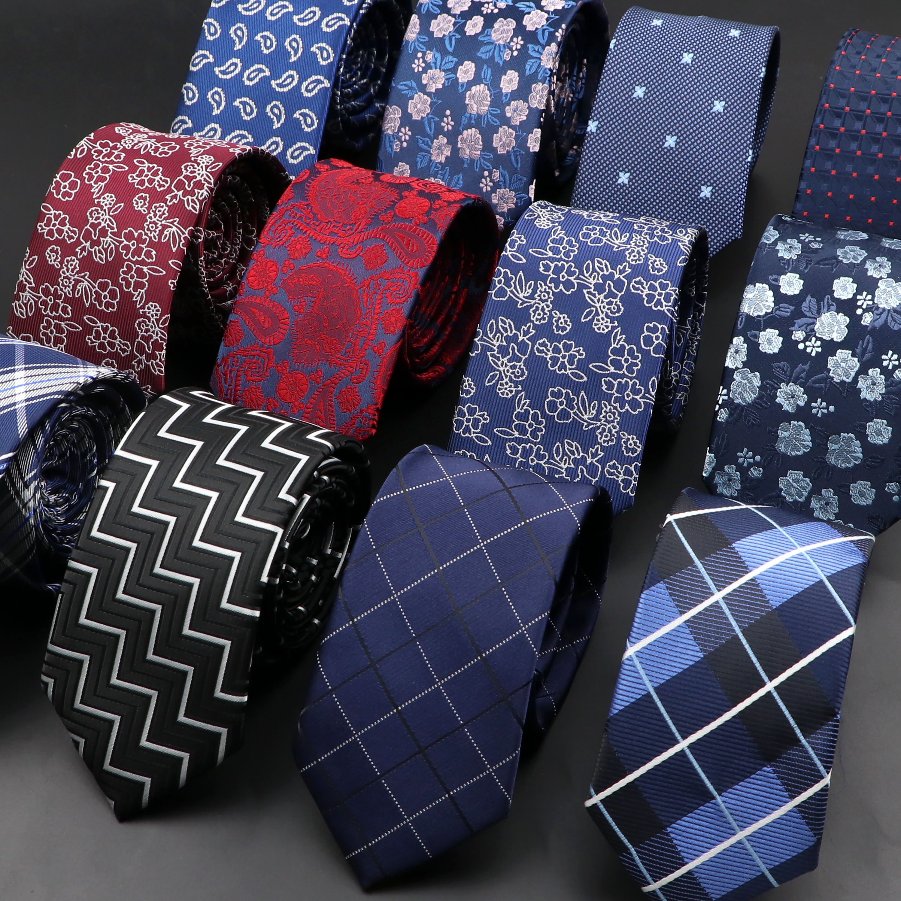New Men Ties Solid Color Strip - Skinny Tie Men reseña y precio