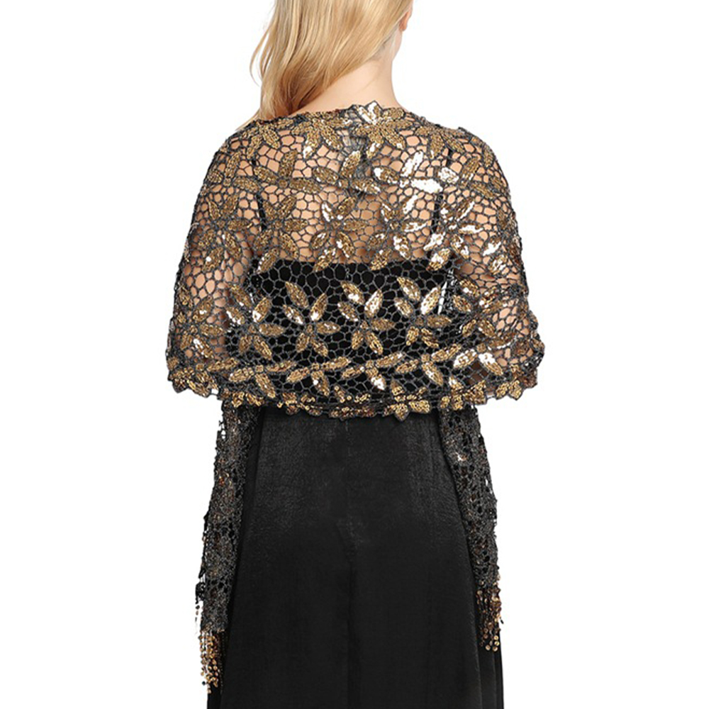 Bridal Wedding Hollow Sequin L - Stole Wedding Shawl reseña y precio