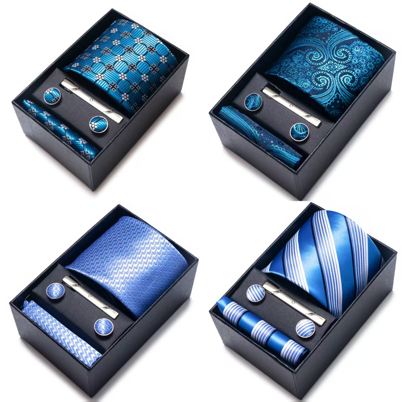 Bright Color Paisley Men's Tie - Pocket Square Set reseña y precio