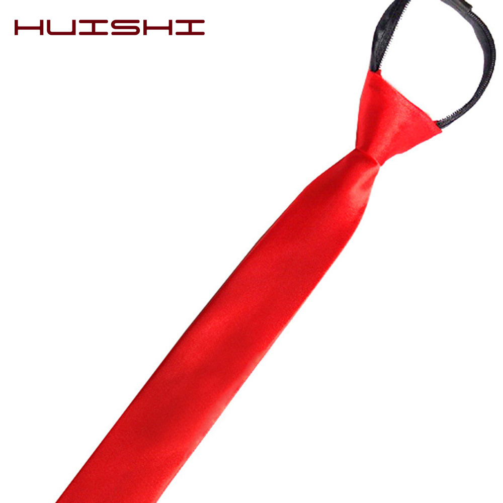 HUISHI Pre-tied Zipper Tie Nec - Skinny Tie Men reseña y precio