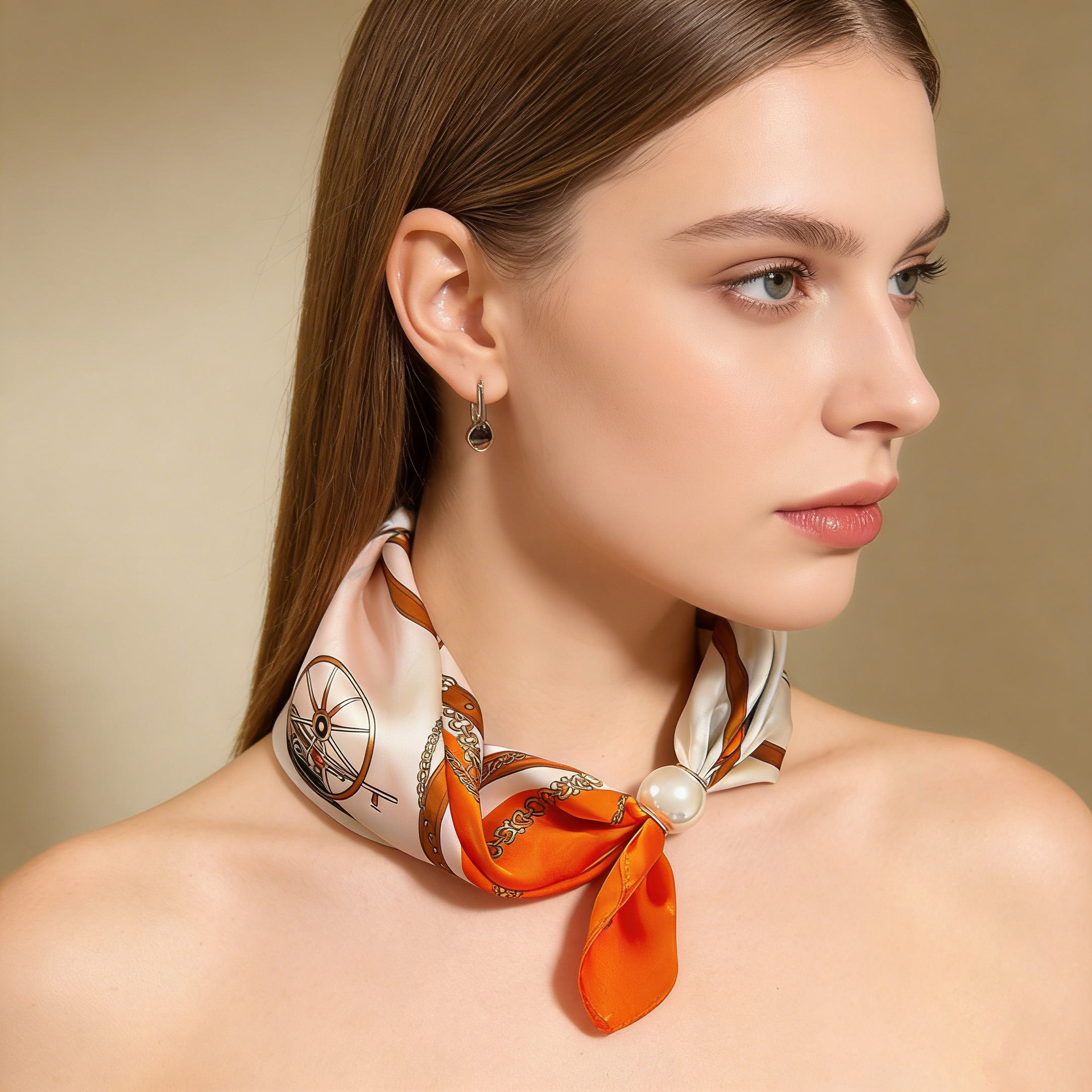 Scarf Chain Silk Lazy Magnetic - Silk Neck Scarf reseña y precio