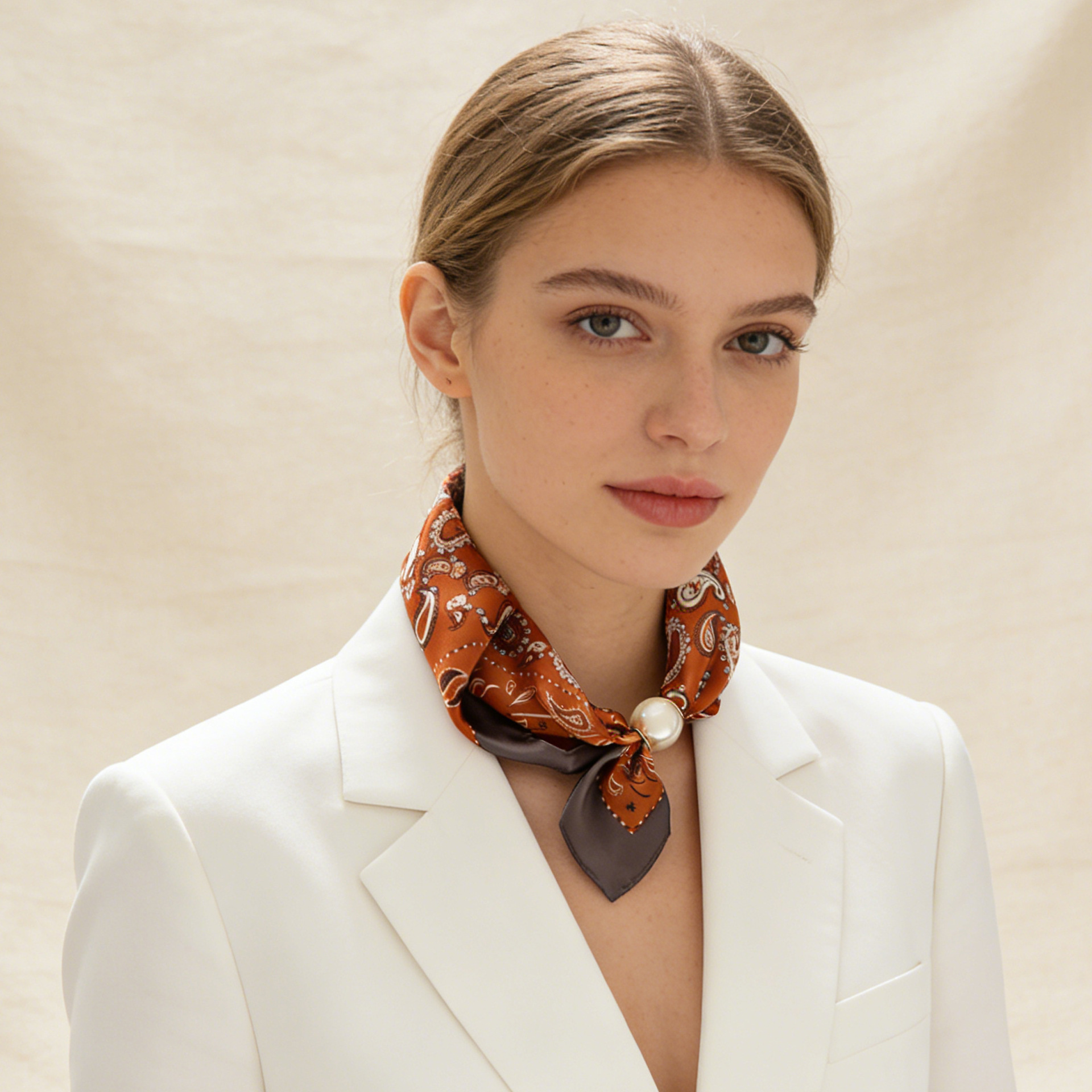 Scarf Chain Silk Lazy Magnetic - Silk Neck Scarf reseña y precio