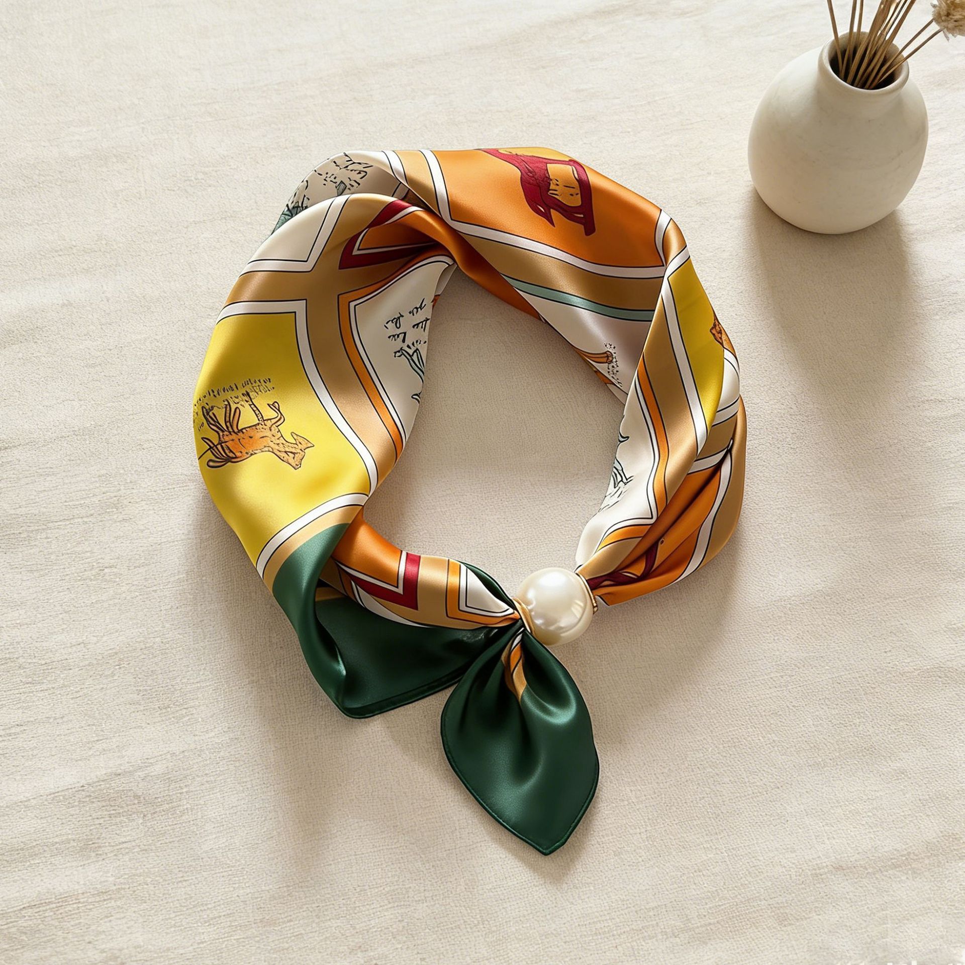 Scarf Chain Silk Lazy Magnetic - Silk Neck Scarf reseña y precio