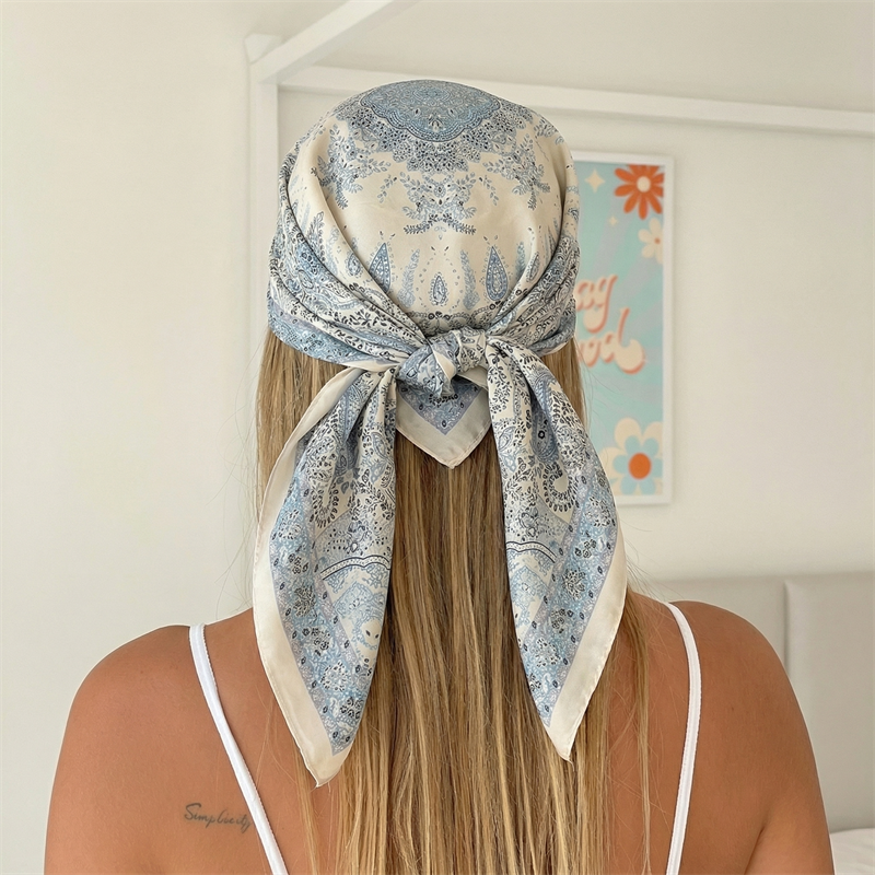 Luxury Printing Silk Square Sc - Silk Neck Scarf reseña y precio