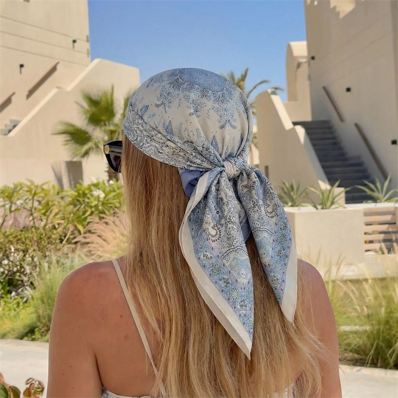 Luxury Printing Silk Square Sc - Silk Neck Scarf reseña y precio