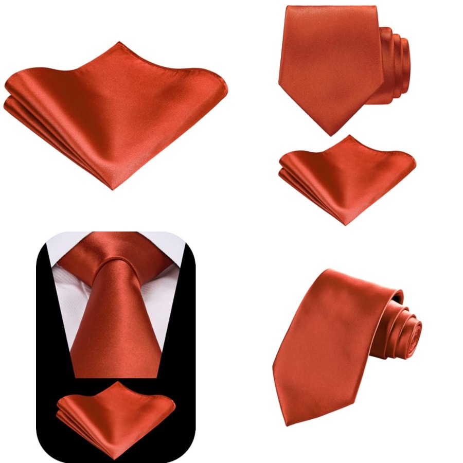 Solid Satin Woven dyed Color F - Pocket Square Set reseña y precio