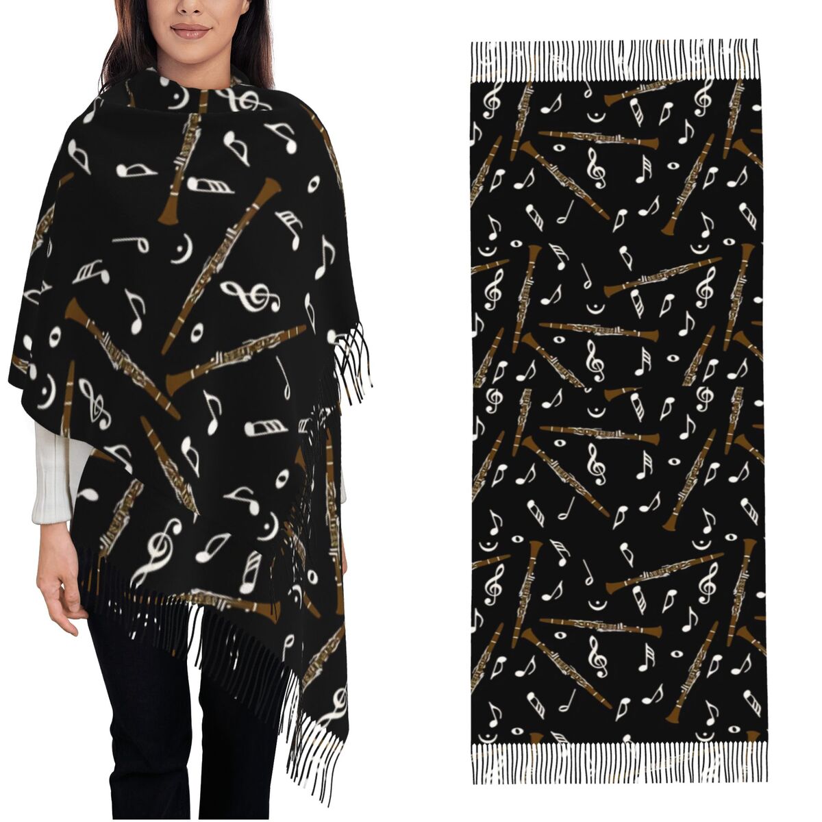 Womens Scarf with Tassel Clari - Pashmina Wrap Large reseña y precio