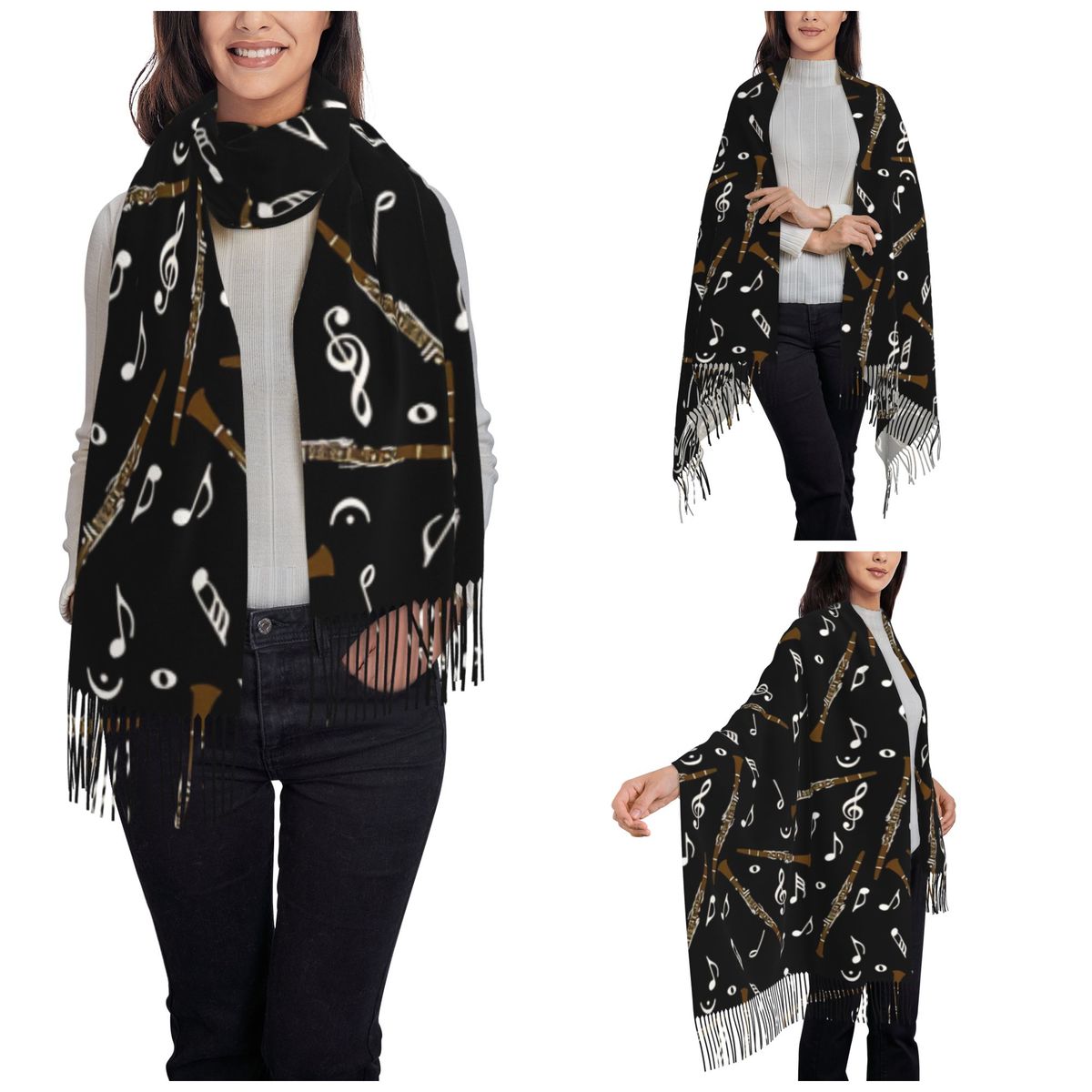 Womens Scarf with Tassel Clari - Pashmina Wrap Large reseña y precio