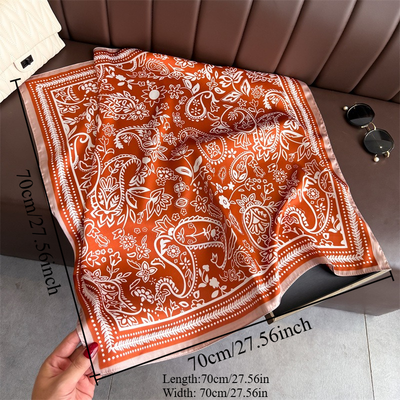 1Pc cashew print fashion silk  - Silk Neck Scarf reseña y precio