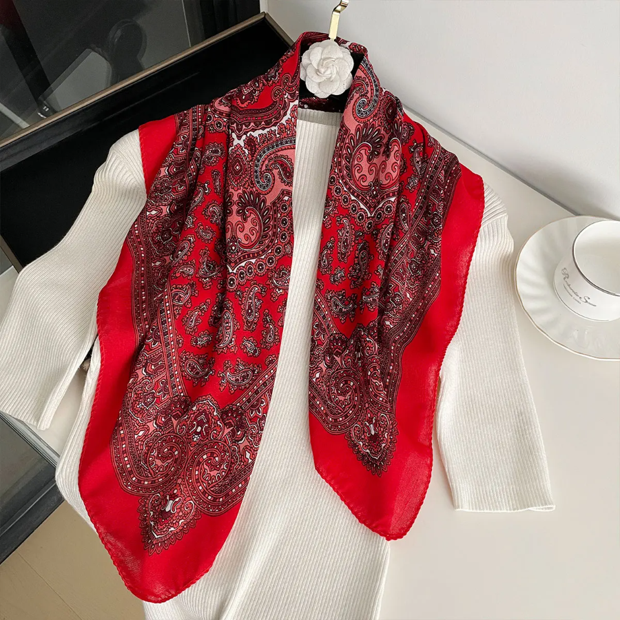 New Fashion 70X70cm Women's Sc - Bandana Cotton reseña y precio