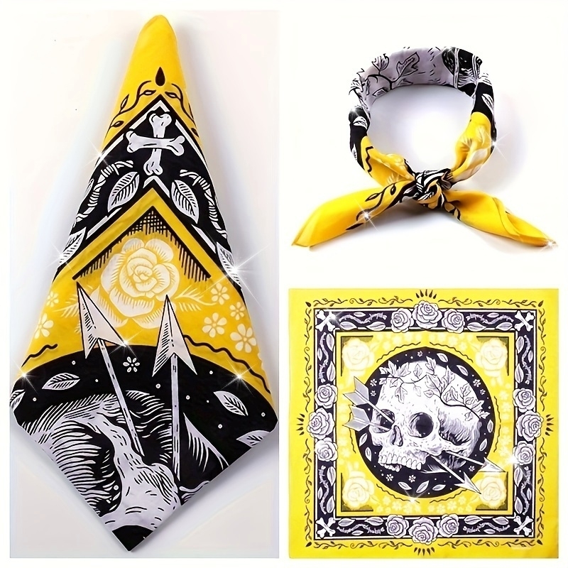 Skull Arrow Retro Headscarf Sq - Bandana Cotton reseña y precio